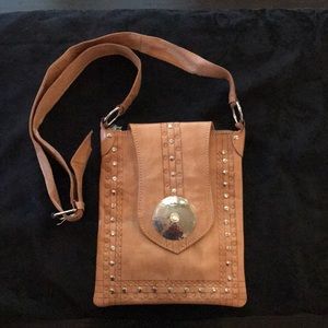 Moroccan pleather crossbody bag